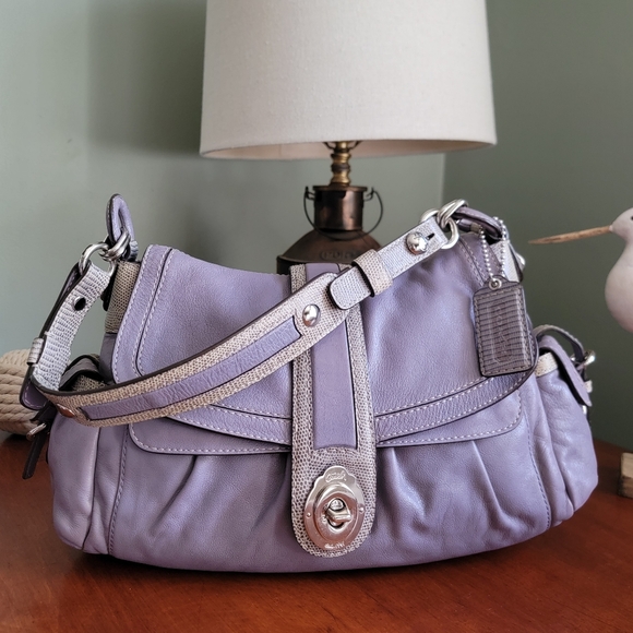 Coach | Bags | Coach Legacy Purple Lilac Exotic Leather Trim